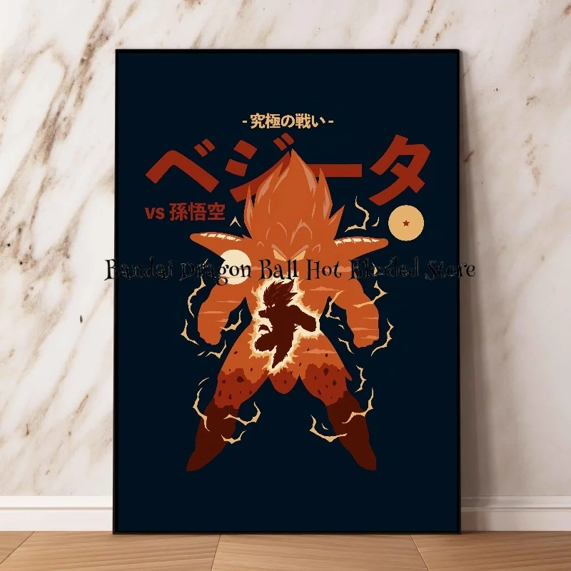 Dragon Ball Decorative Painting Sun Wukong Super Saiyan Japanese Anime Hanging Picture Living Room Bedside Mural Birthday Gifts