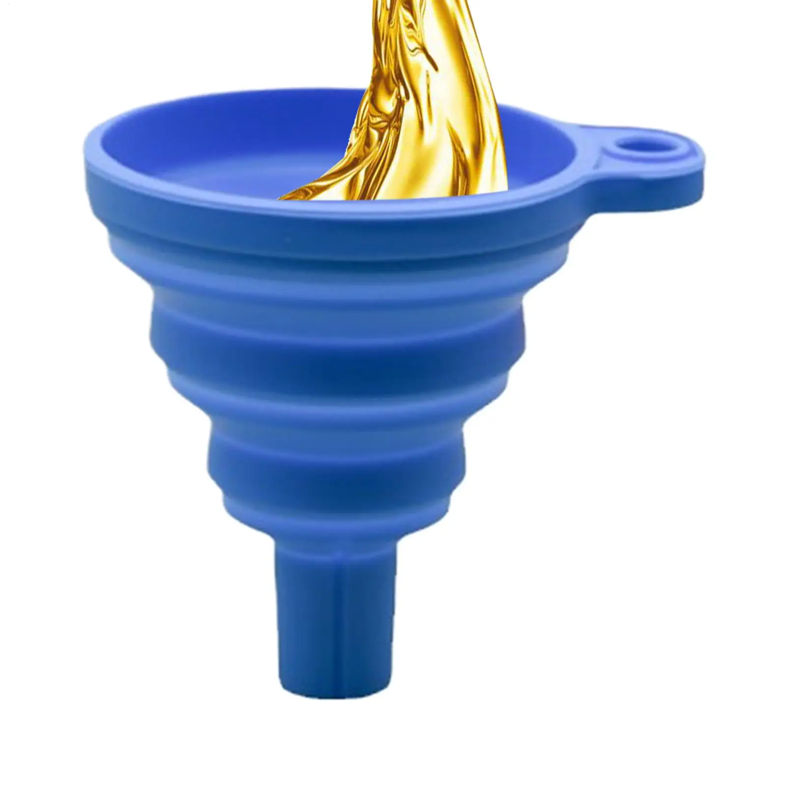 

8x7.5x1.5cm Car Oil Funnel Foldable Silicone Splash-Proof Universal Portable Auto Engine Oil Petrol Change Funnel Portable