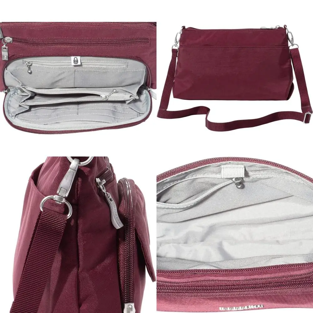 

RFID-Protected Lightweight Crossbody Bag for Women, 11x7.5, Zippered Travel Purse, Everyday Use