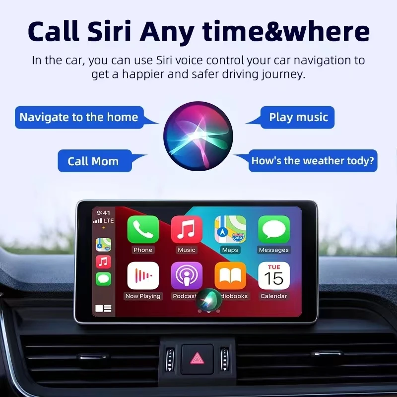 กล่องใส่ CarPlay แบบไร้สายระบบแอนดรอยด์2024ใหม่ปรับให้เข้ากับจอแสดงผลแบบมีสายและกล่องอัจฉริยะไร้สายระบบ Linux อัพเกรด OEM