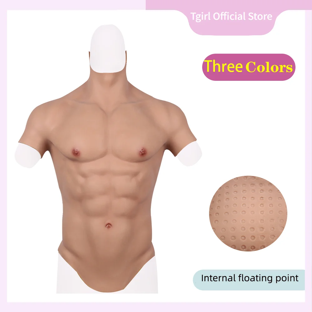 

Tgirl Fake Belly Muscle Men's Chest Cosplay Male Suit Crossdresser Macho Realistic Silicone Muscle Artificial Simulation