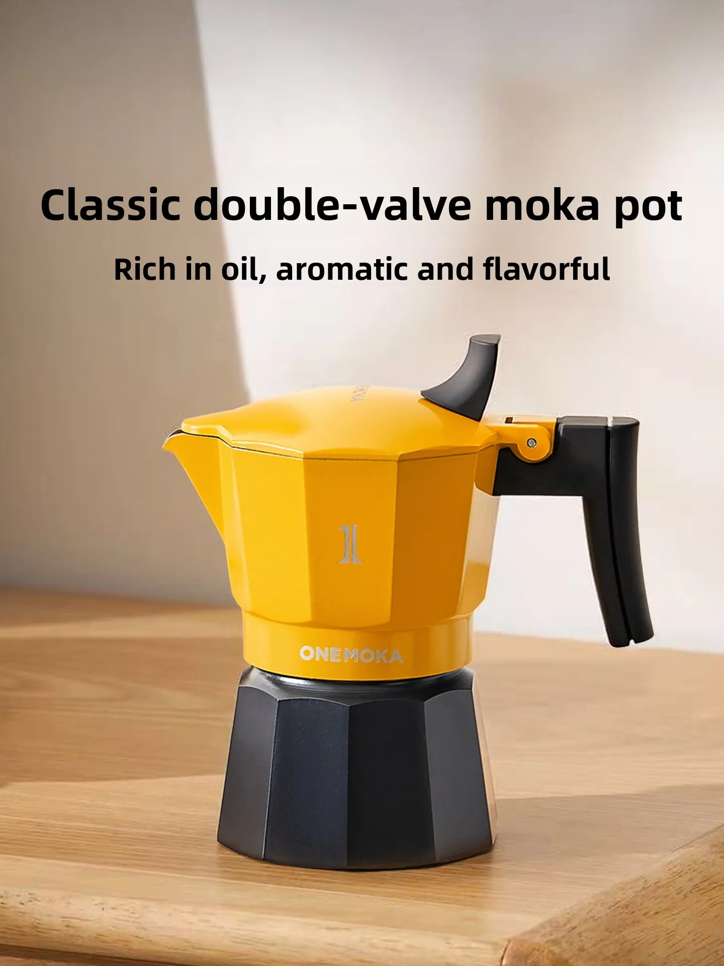 

Кофеварка Onemoka Triple Valve Pressured Moka Pot: классическое итальянское оборудование для приготовления эспрессо для дома и использования на природе