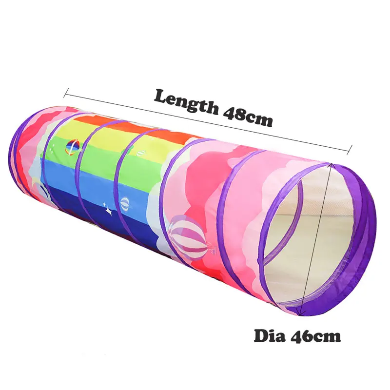 Portable Children's Tent Crawling Tunnel Rainbow Tent Kids Little House Play House Tipi Tent Indoor Toy Tube Baby Crawling Games