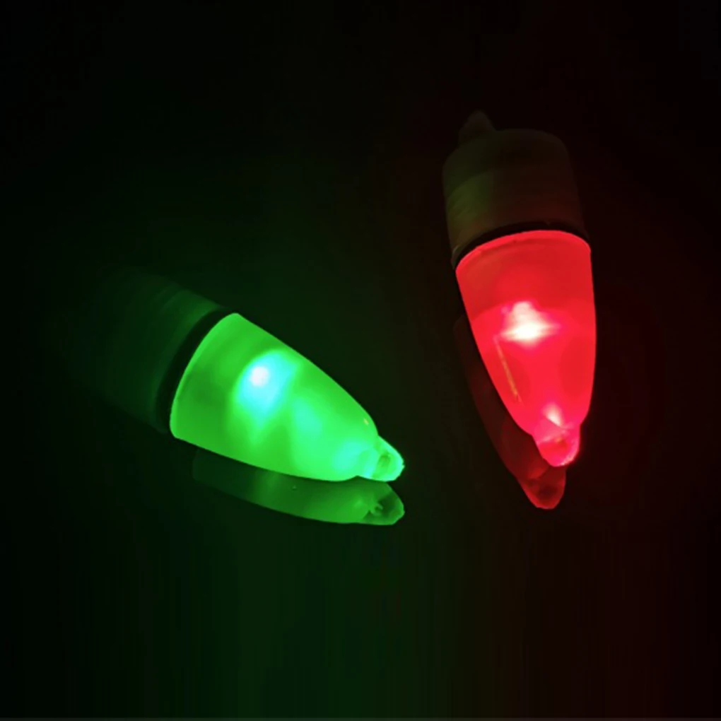 10 Pcs Portable Fishing Bells Luminous Indicator Practical Night Light Green Elastic Clip Alerter Motion Sensor Tool Set for Rod