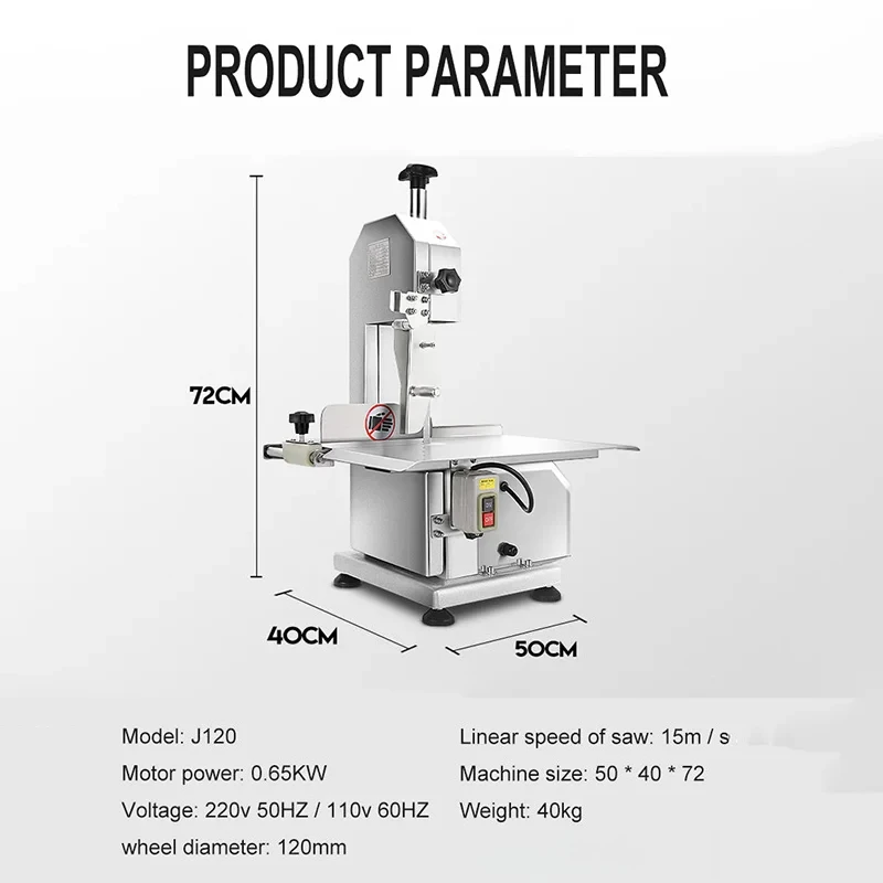 Commercial Frozen Meat Bone Sawing Cutting Machine/Fish Band Saw   Equipment Cutter for Trotter/Ribs/Fish/Meat/Beef