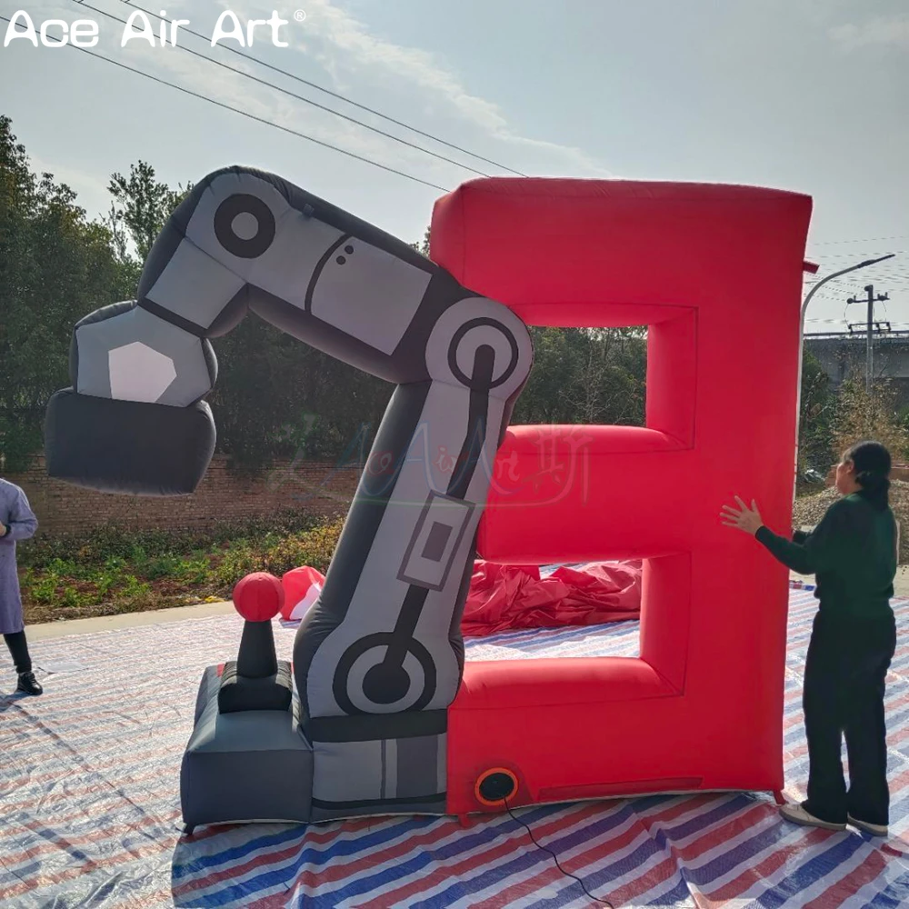 Fun Tech Letter E Inflatable Stand! Perfect for STEM Fairs & Tech Events, Custom Logo Available