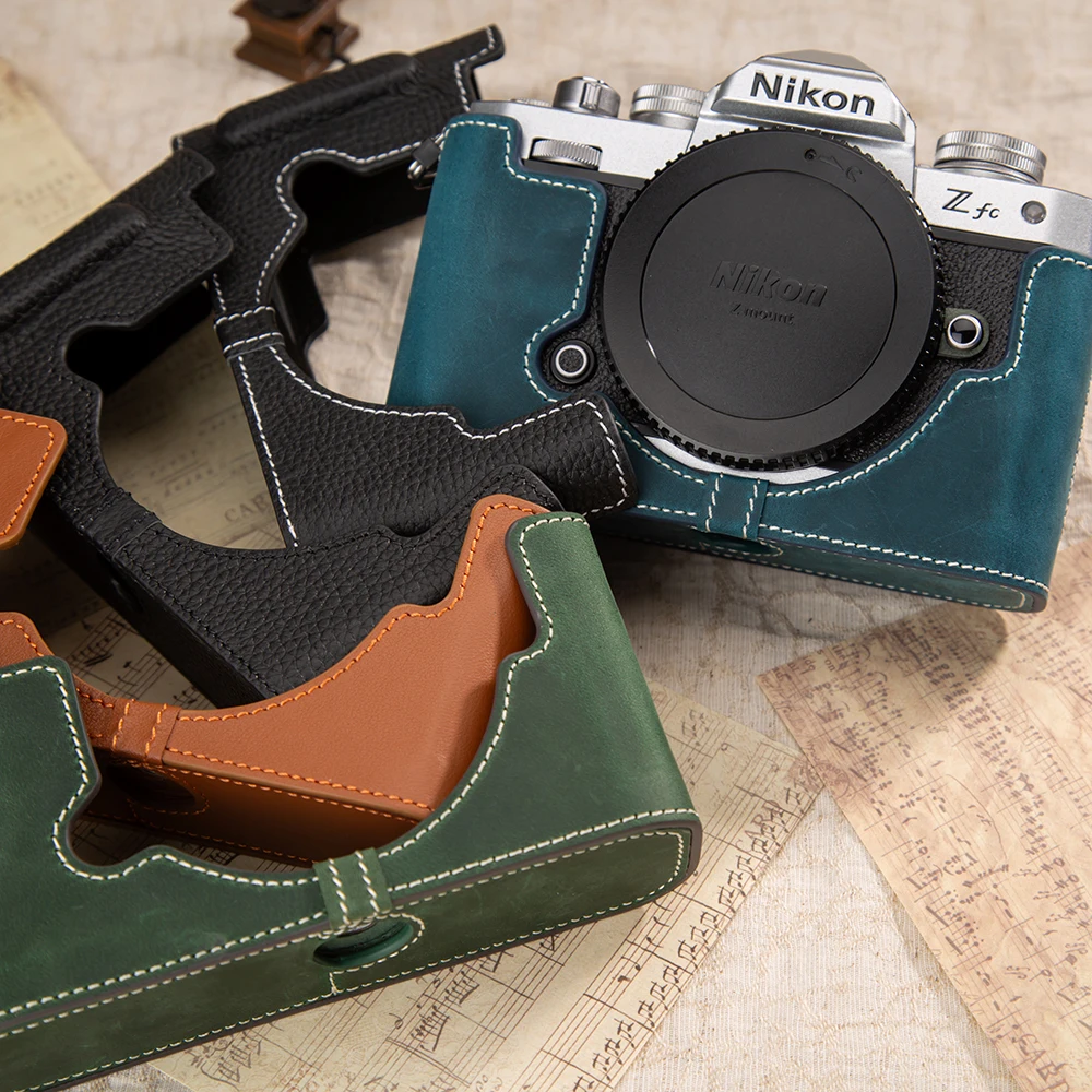 

For Nikon ZFC Case Camera ZFC Bag Cover Handmade Genuine Real Leather Camera Half Case Cover Bag Photography Accessories