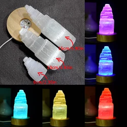 Himalayan Natural Selenite Crystal Selenium Skyscraper Tower Home Decoration Meditation Stone Gypsum Tower for Reiki Healing