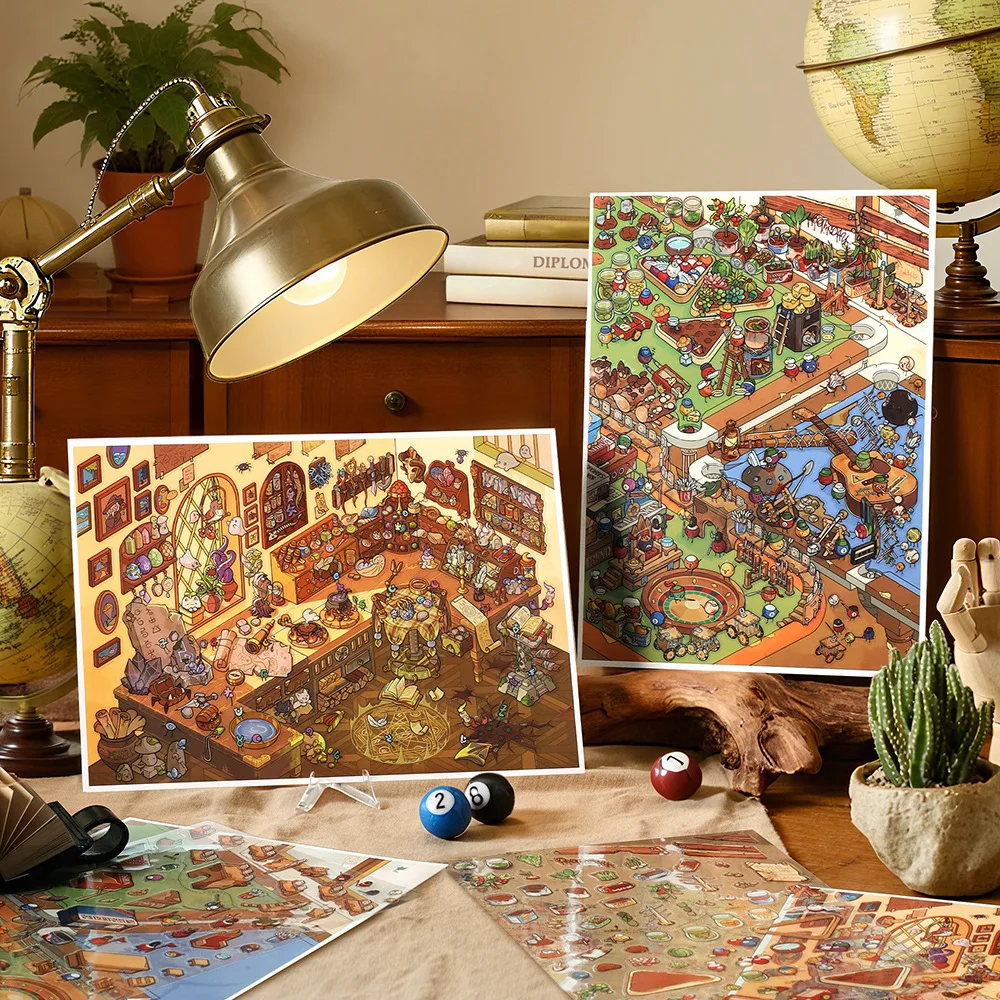 

Super Large Cute Style J Home Theme Landscape Stickers Fun Handmade Decoration Stickers