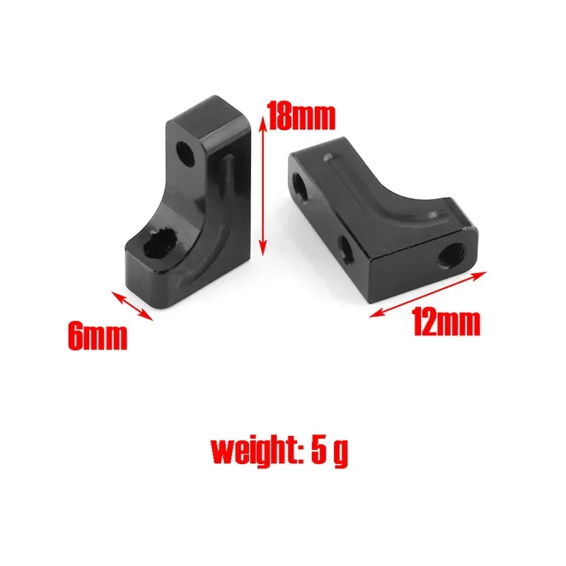 1 Set Metalen 12x6x18 MM Servo Mount voor SCX10 1/10 90021 90022 90028 RC Auto Accessoires Onderdelen Duurzaam en Slijtvast