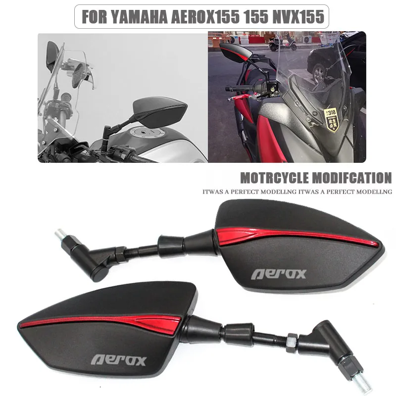 For Yamaha AEROX155 AEROX NVX 155 NVX155 Motorcycle Rearview Mirror Scooter E-Bike Rearview Mirrors Back Side Mirror 8mm 10mm