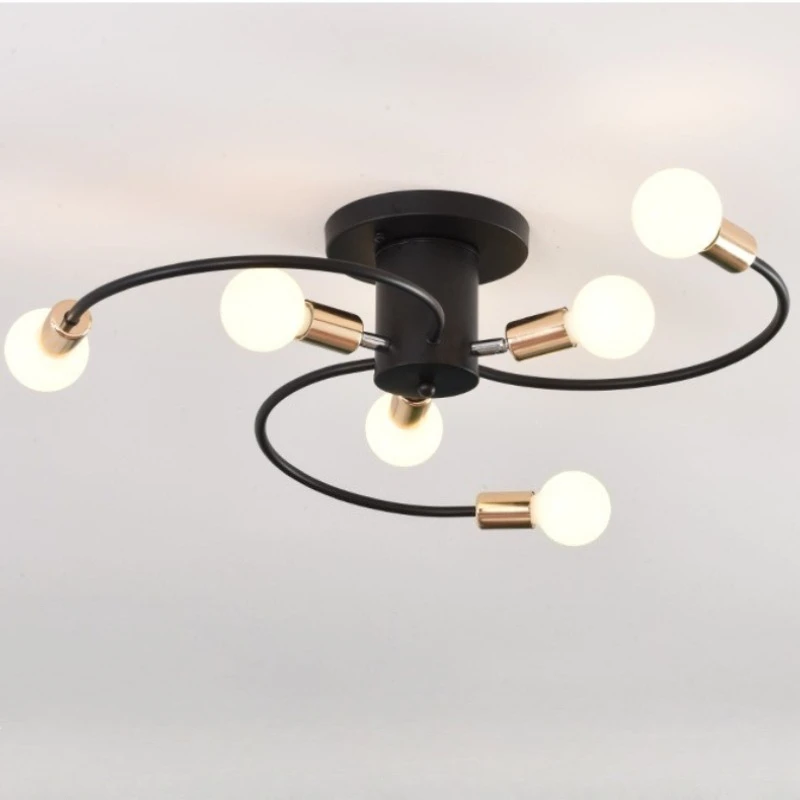 Nordic Original Iron Ceiling Lights for Study Bedroom Household Decoration Wall Sconces Simplicity Surface Mounted Illumination