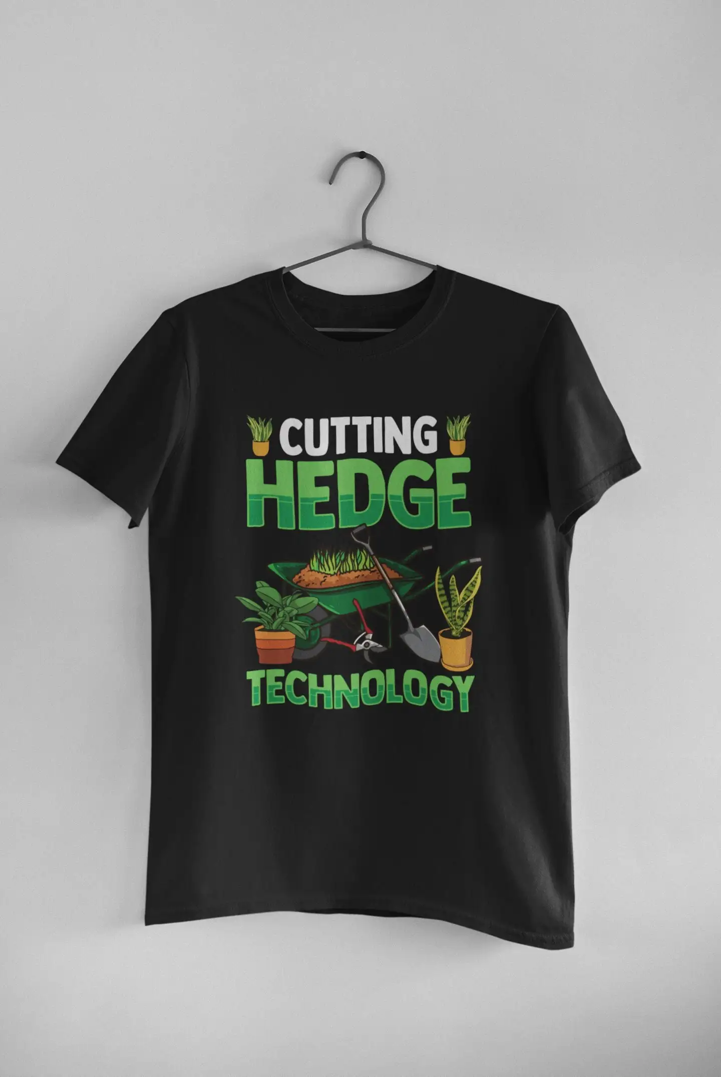 Landscaper T Shirt Mowing Lawn Landscaping Cutting Hedge Technology