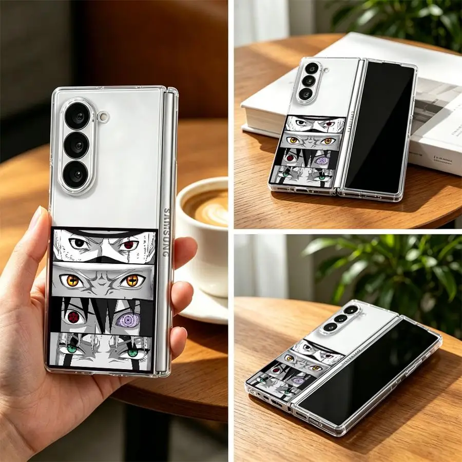 Cool Anime Sasukes Case for Samsung Galaxy ZFold7 ZFold6 ZFold3 ZFold5 Z Fold 7 6 5 4 3 ZFold4 Hard Phone Cover