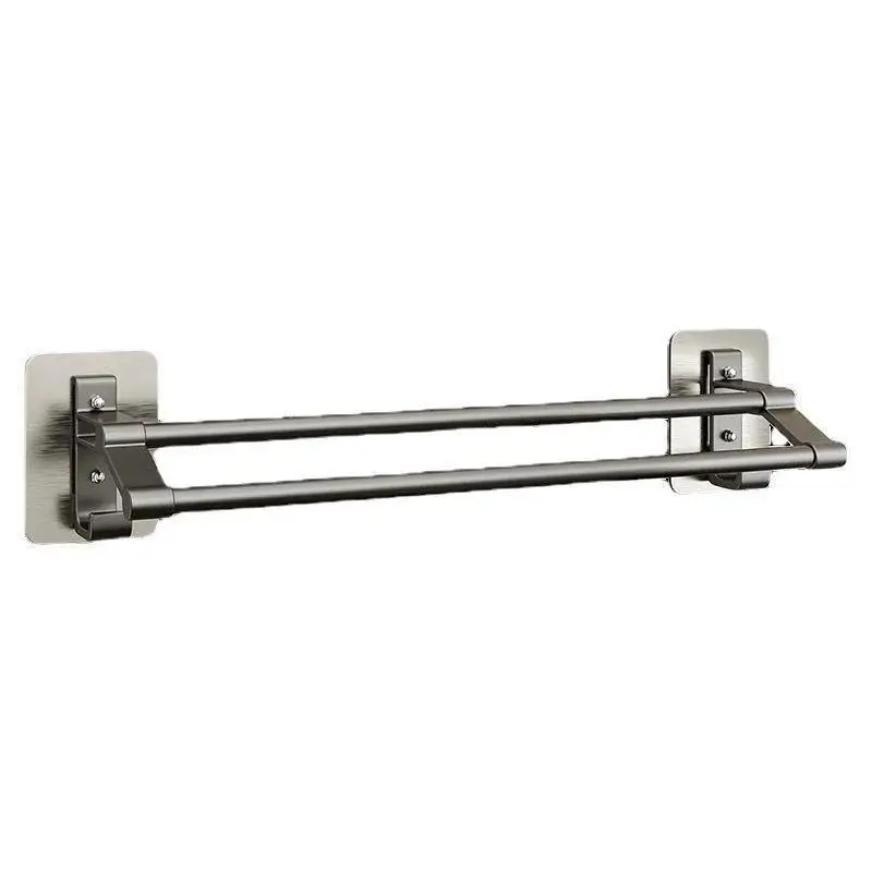 Handtuch Halter Zwei Schicht Bad Handtuch Rack Handtuch Bar Haken Selbst-klebe Bad Lagerung Rack Mit Küche Zubehör Organizer