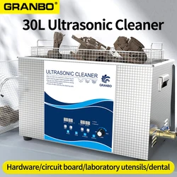 Ultrasound Washer 30L 900W Digital Degas Semiwave Power Adjust 40KHz Ultrasonic Cleaner for Industrial Hardware Lab PCB Handgun