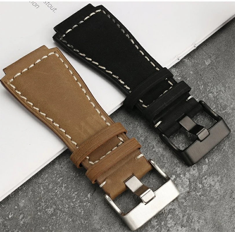 35X24 мм для Bell & Ross ремешок для часов BR мужской ремень для часов BR01 BR03 из коровьей кожи ремешок для часов браслет Bell Ross выпуклый силиконовый ремешок