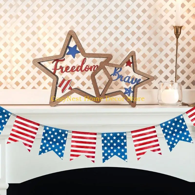 92MF Traditional Wooden 5 Point Star Shelf highlighting Durable National Theme