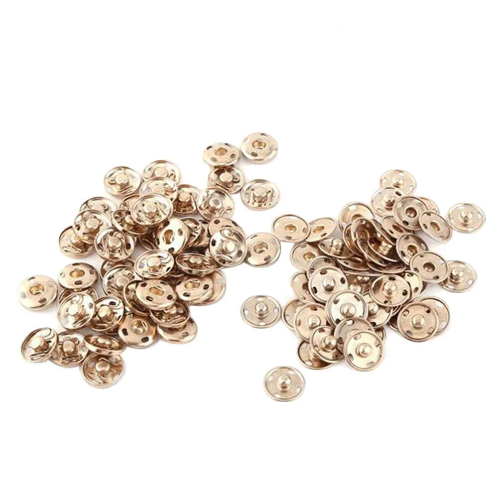 

50 Sets Gold Snaps Press Studs Buttons Fastener Exquisite Processing Technology Sew Fasteners