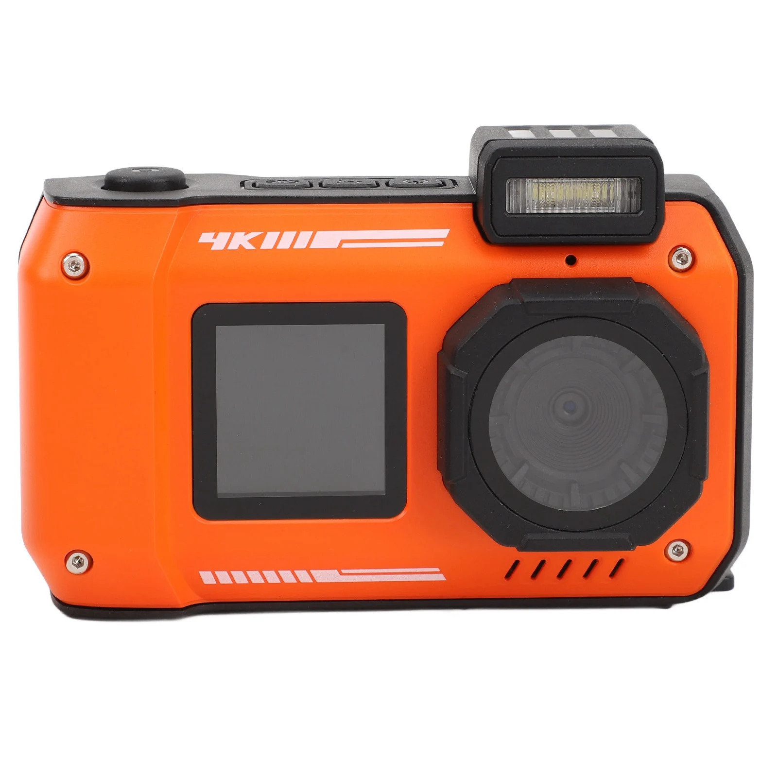 Underwater Camera 4K 65MP Waterproof Camera SOS Flashlight Dual Screen Autofocus 10x Optical Zoom 2500mAh Battery for Swimming