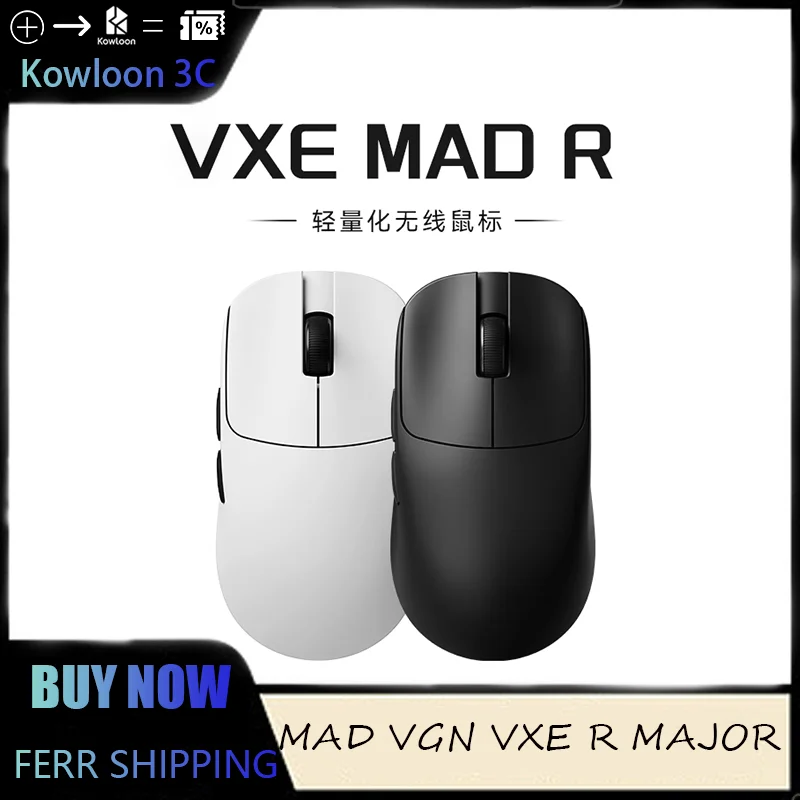 MAD VGN VXE R MAJOR Mouse Wireless Paw3395/3950 Sensor FPS Gaming Mouse 8K Low Latency 36g Lightweight Customized Ergonomic