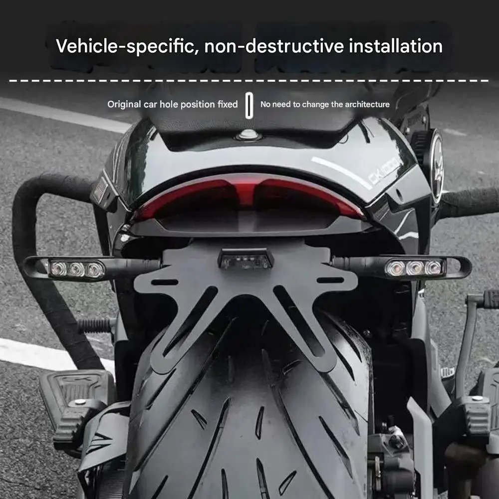 

For Gaokin THOR1000 Retro Short Tail Kit Rear Mudguard Turn Signal Bracket License Plate Frame Mod Accessories
