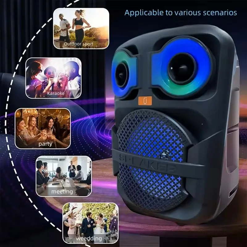 

FanFun T28 Portable Bluetooth Speaker, Matching Wireless Microphone, On-Site Singing Audio, Bluetooth 5.1, Karaoke Audio，7200mah