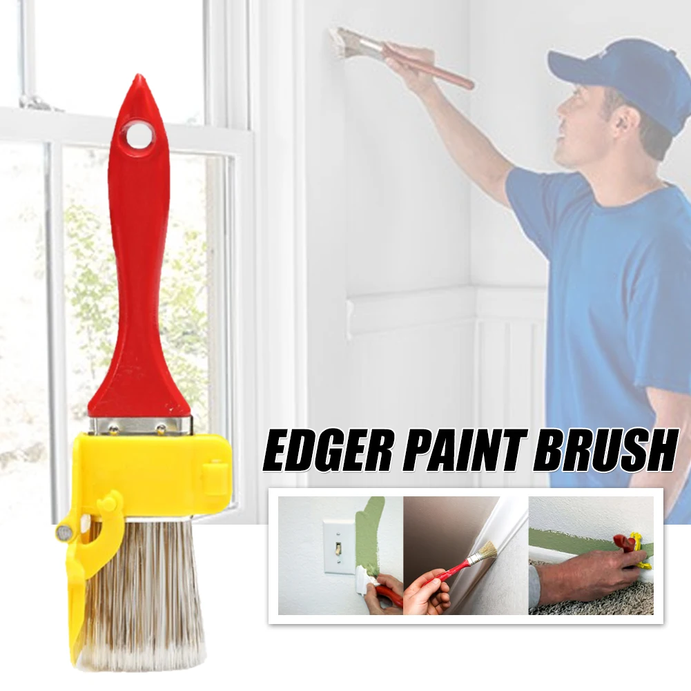 1Set Clean Cut Profesional Edger Paint Brush Edger Brush Tool Multifunctional for Home Wall Room Detail Paint Tool