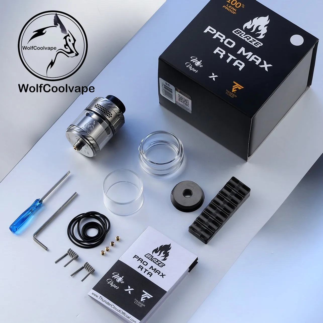 Auténtico atomizador Thunder Cloud Blaze Pro Max RTA 5,0/8,5 ml, 28 mm de diámetro