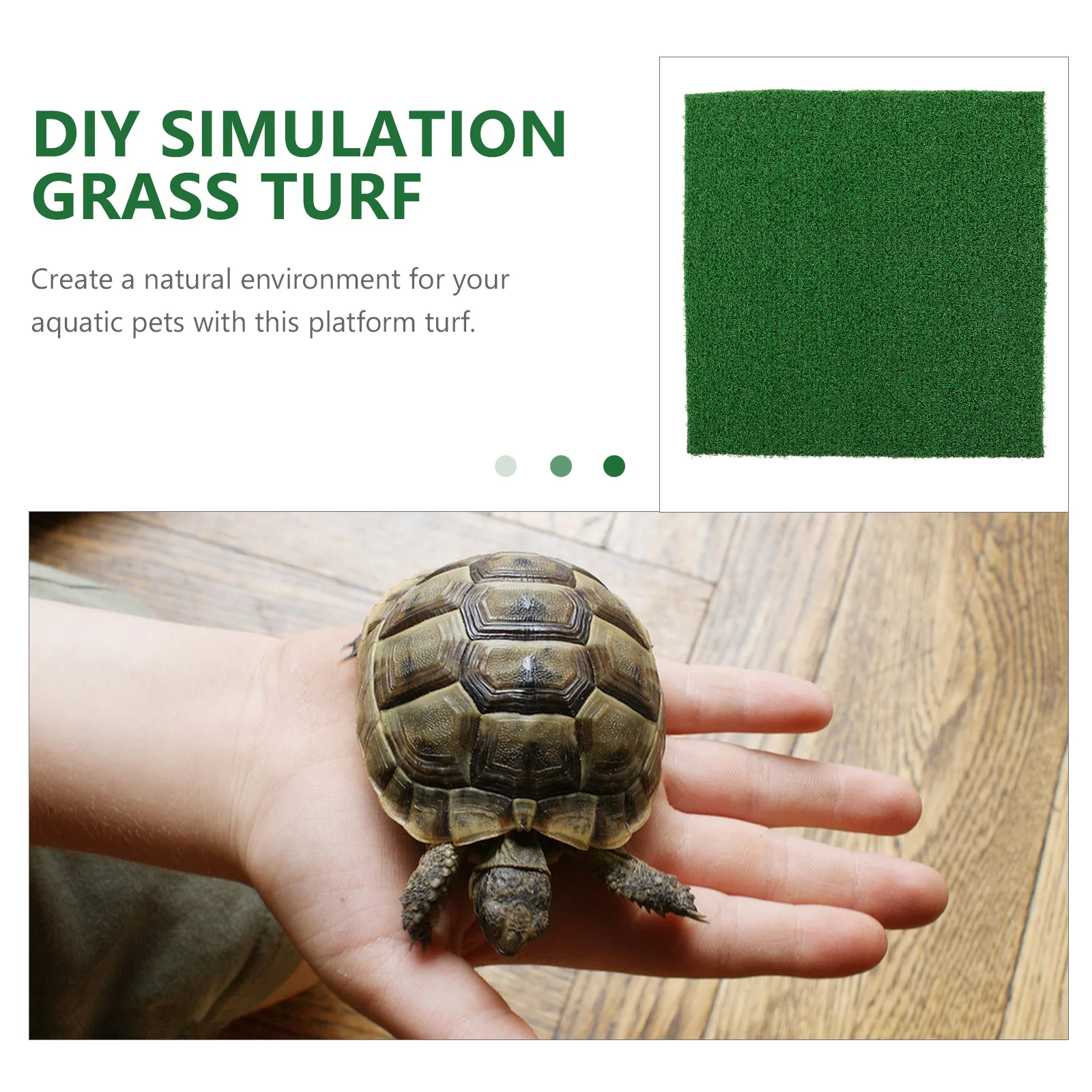 

Turtle Basking Platform Turf Artificial Grass Mat For Aquatic Pets Durable Plastic Ramp Landscape Decor Turtle Platform Turf