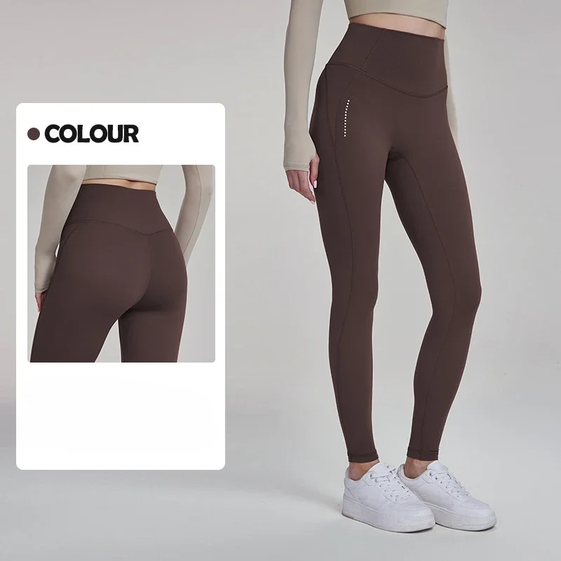 High Waist  Women Leggings Casual Flare Sweat Bagy Pants Sexy Fitness Yoga Pants  Seamless Stripe Leggings With Pocket