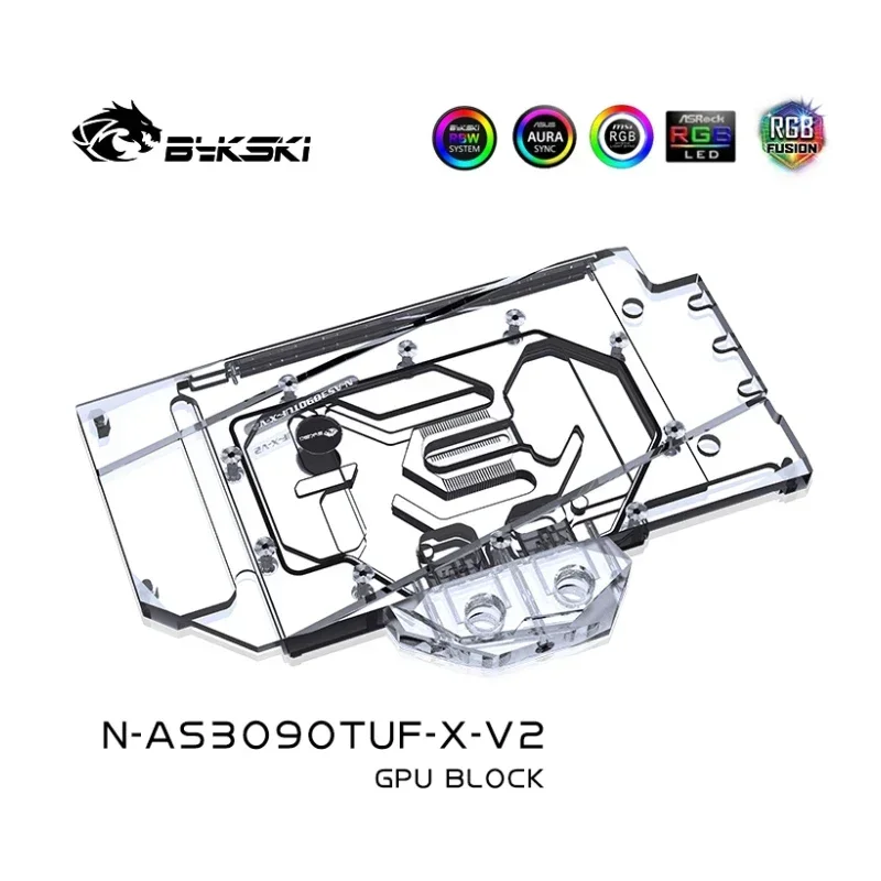 Imagem -02 - Bykski Gpu Bloco de Água para Asus Tuf Rtx3090 3080 3080ti Placa Gráfica do Jogo Gpu Cooler Radiador Argb Aura Sync N-as3090tuf-x-v2