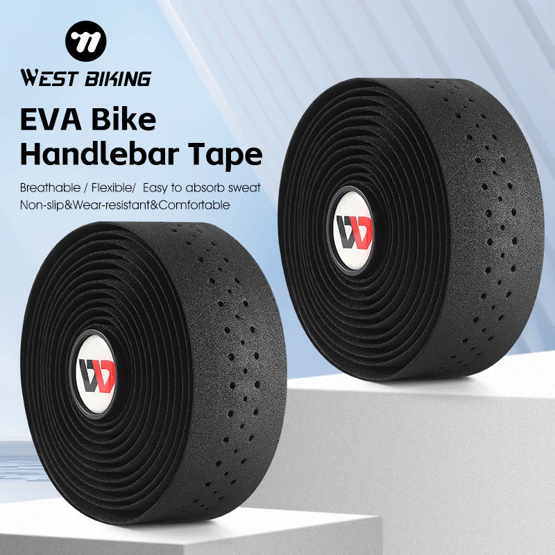 West Biking Eva Fiets Stuur Tape Anti-Slip Demping Schok Absorberen Wrap Bar Tape Zacht Ademend Hoge Vasthoudendheid Racefiets Tape