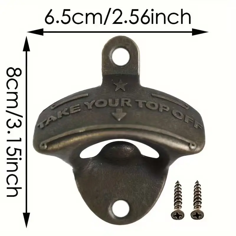 1PC “Take Your Top Off“ Bottle Opener Wall Mounted BBQ DIY Solid Beer Opener Tools Bar Decorative Beer Opener Kitchen Gadgets