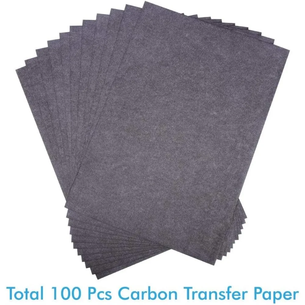 100 Sheets Black Carbon Transfer Paper 9x13 Inches for Wood, Canvas, Paper Art Surfaces - view 2