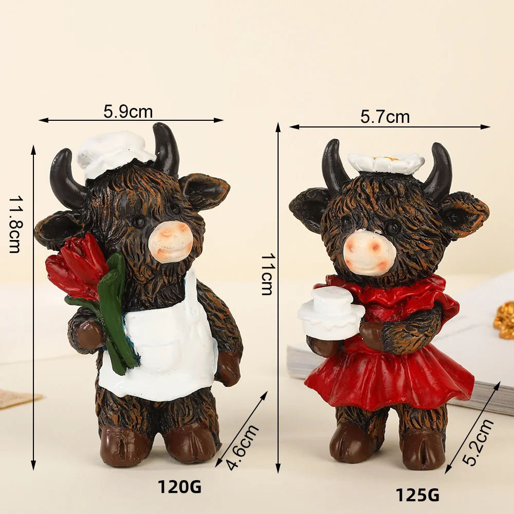 

Rose Bull Decorative Ornament Valentine's Day Gift Desktop Ornament Artistic Decorative Piece Gift for Friends and Family