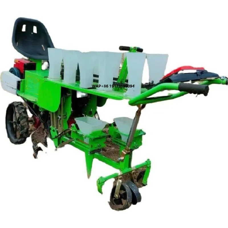 Self-Propelled Two-Row Vegetable Melon Fruit Seedling Transplanter Handheld Planter for Riding Pepper & Eggplant for Gardeners