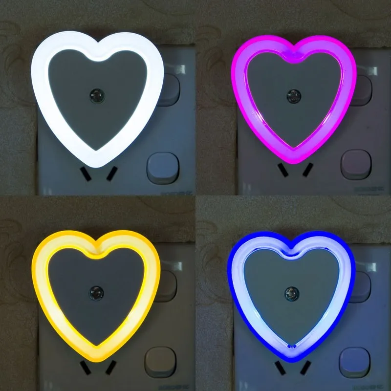 Love LED Small Night Light Intelligent Control Induction Heart-shaped Night Lamp