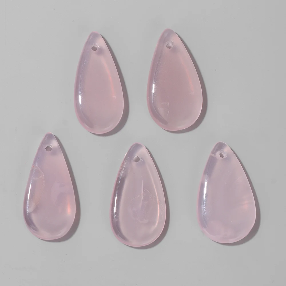 Irregular Waterdrop Stone Pendant Oval Quartz Natural Crystal Agates Drop Charms For Jewelry Making Necklace DIY Earrings 1 Pcs