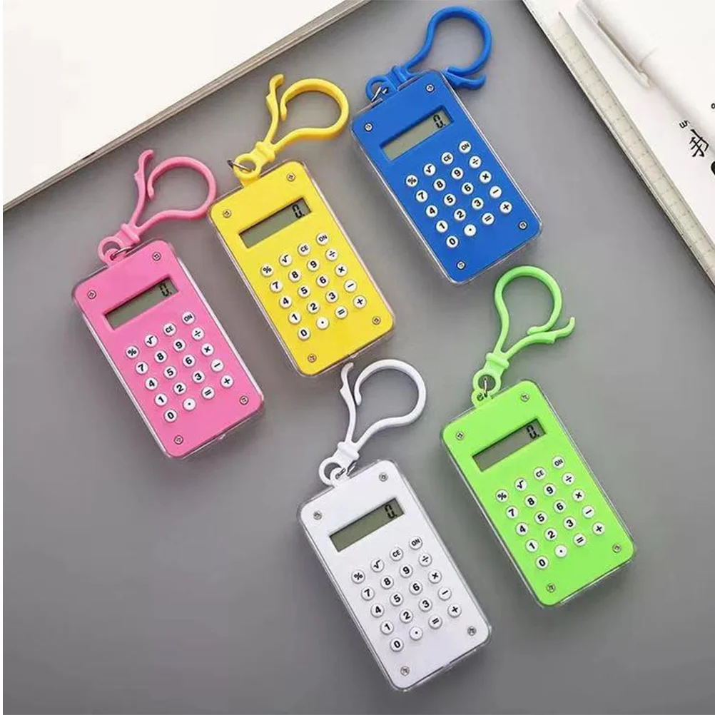 

5Pcs Portable Calculator Creative Candy Color Mini Simple Mathematics Stationery Ball for School Home