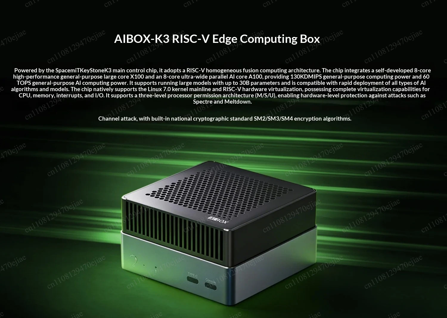 

Firefly AIBOX-K3 Edge AI Computer - SpacemiT K3 RISC-V Platform with 60 TOPS NPU, 4K@120Hz Codec &OpenClaw Support for Local LLM
