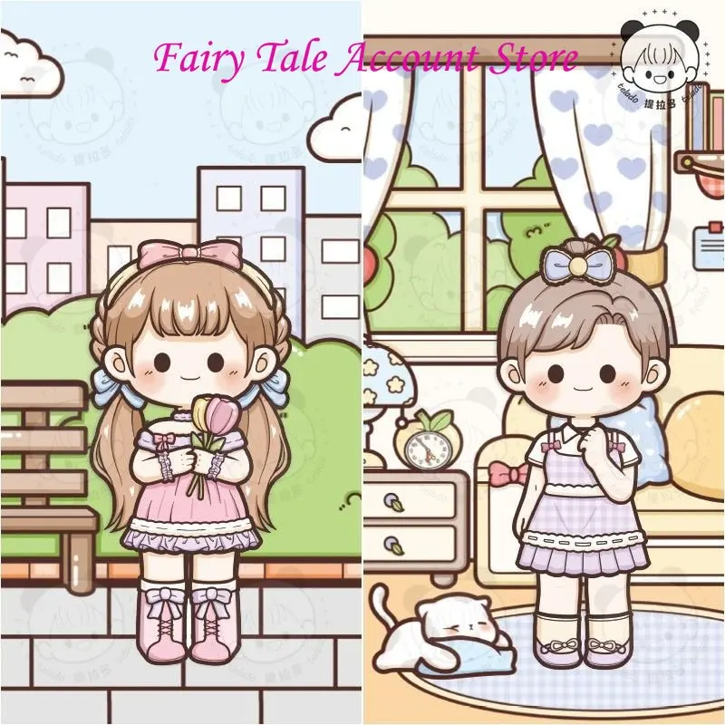 Telado Dressing House Daily Wear Cute Cartoon Character DIY Dressing Sticker High Beauty Handbook Small Sticker