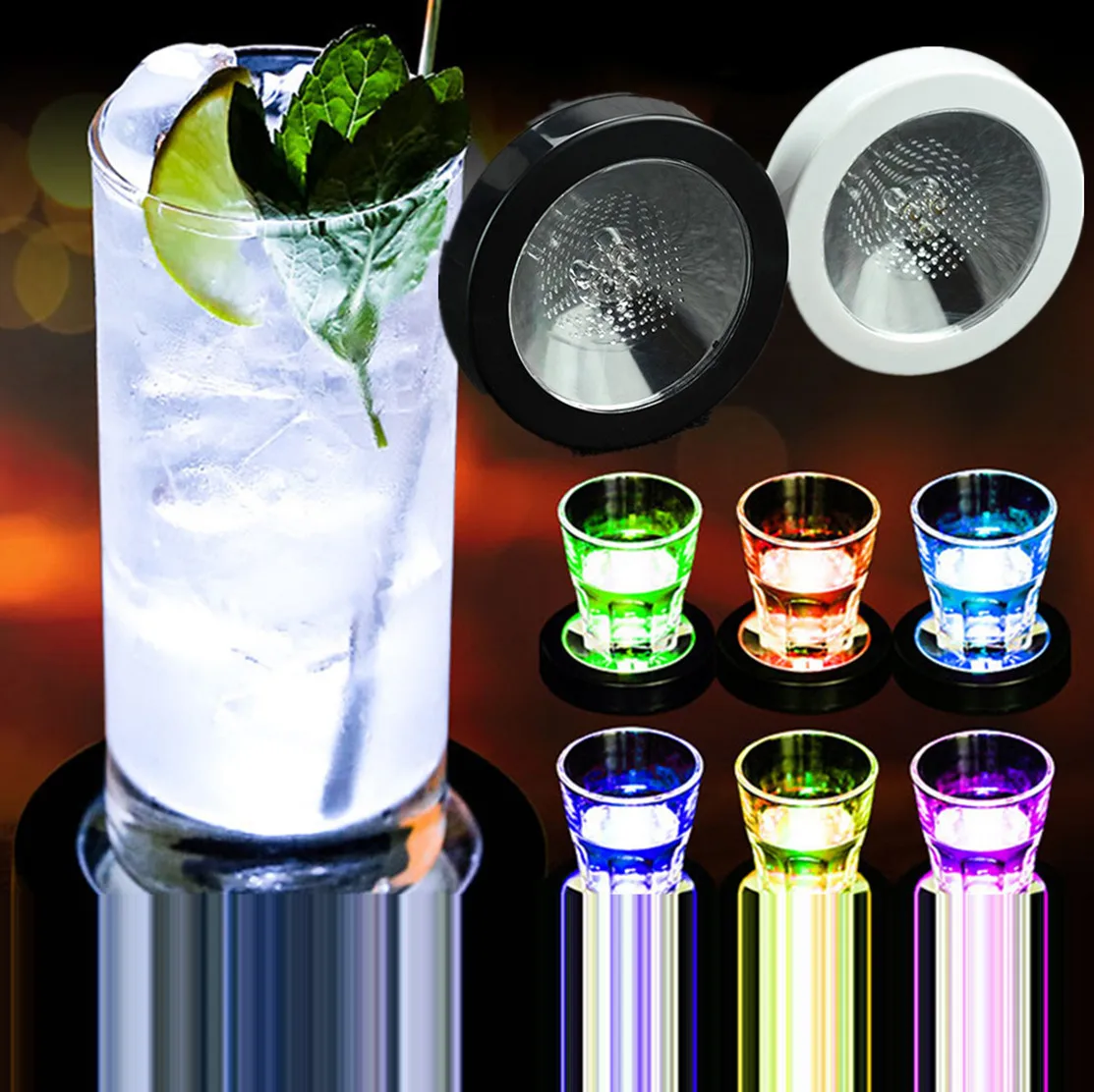

RGB Base Light Powered Display Stands for Home Plant Garden Party Decoration No Included(White)