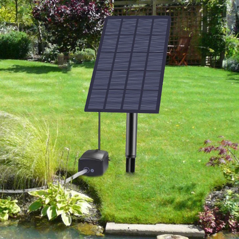 2.5W 6V Outdoor Yard Small Fish Pond Solar Powered Aerator Pump Fishing Aerator Replacement Garden Parts