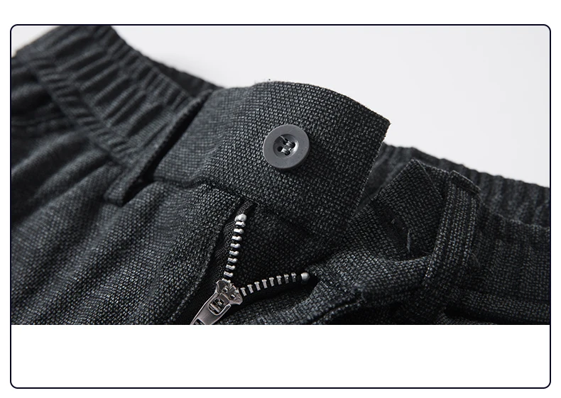 Herbst-Winter-Herren-Freizeithose, Business-Slim-Fit, gerade geschnitten, mit elastischem Bund, Arbeitshose, Cargo-Hose, einfarbig, koreanischer Stil, Stretch-Hose für Herren – Detail 15