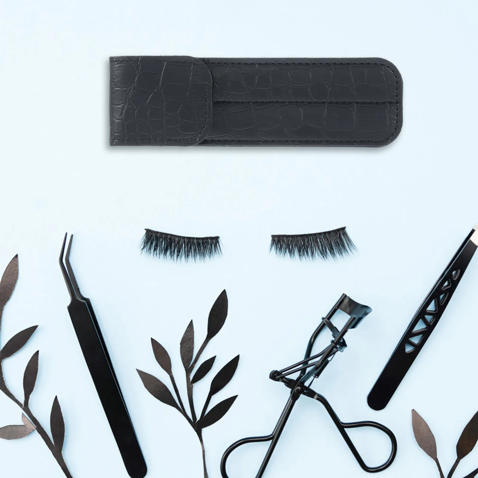 Eyelash Tweezers Case Holder Empty Magnetic Extensions Travel Beauty Tool Storage Pouch Professional Lash Kit Grooming