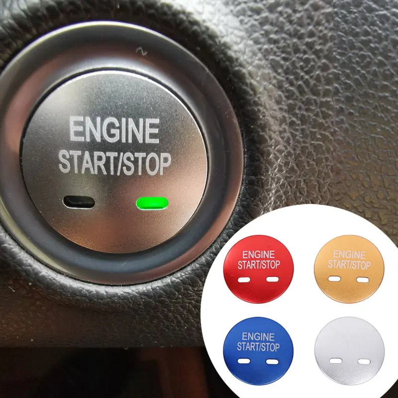 لسيارة شيفروليه هولدن الاعتدال كروز ماليبو تراكس إمبالا ترافيرس تاهو الضواحي سيارة بدء تشغيل المحرك زر التوقف غطاء حلقة الكسوة #1