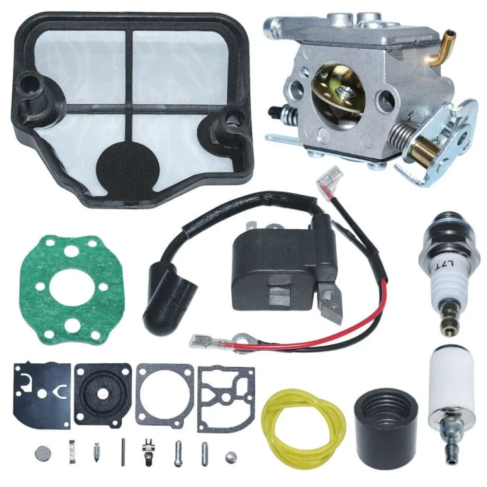 Carburetor Ignition Coil Air Filter Kit For Husqvarna 136 137 141 142 Chainsaw