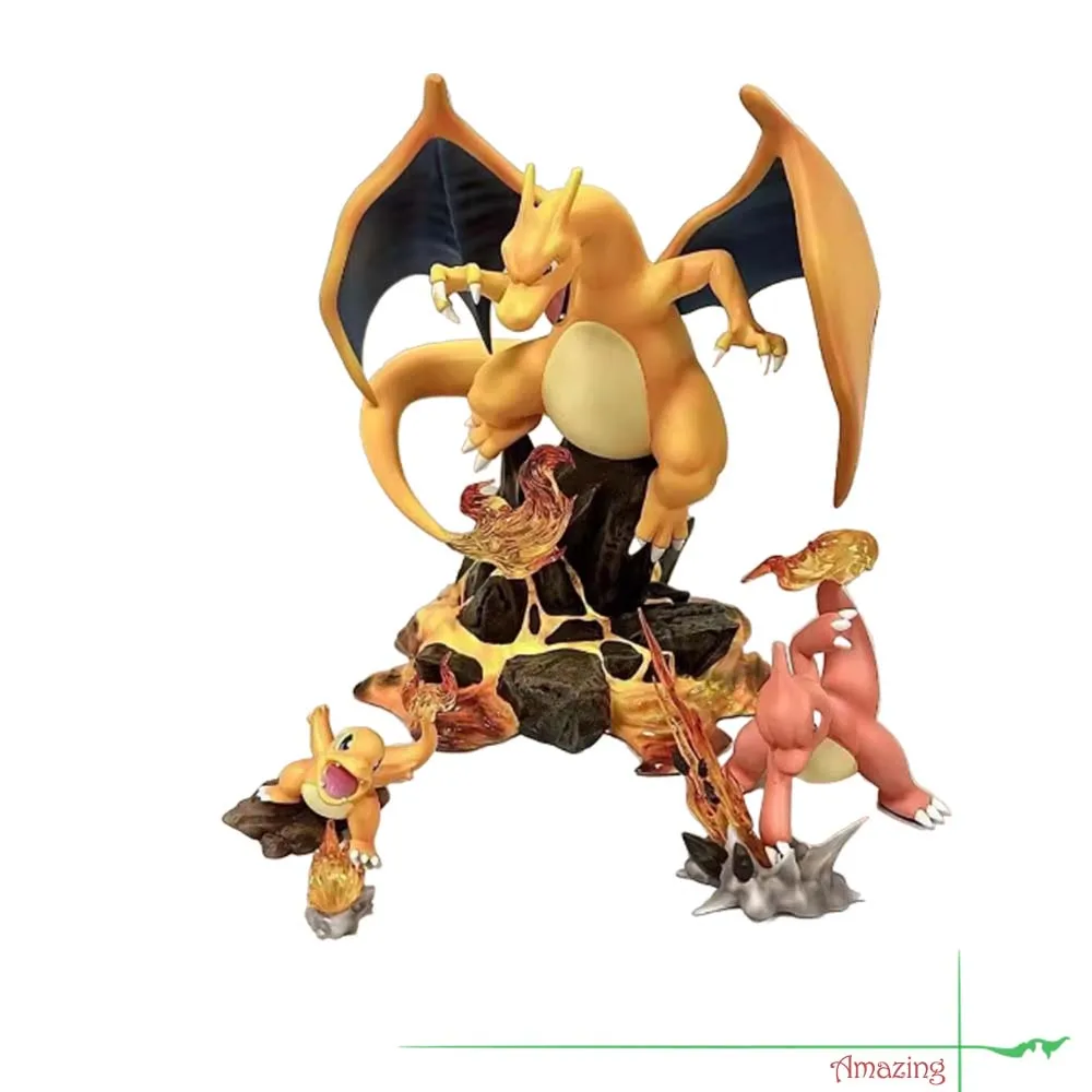 

GK MZ Charizard Evolution Set Charmander Charmeleon Charizard Poke mon Collectible Figurine Model