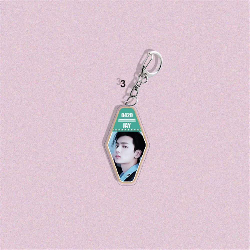 KPOP Idols JUNGWON HEESEUNG Acrylic Keychain High Quality Double Sides Printing Backpack Pendent Keyring JAY SUNGHOON SUNOO Gift